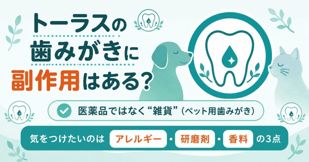 トーラスの歯みがきの副作用と安全性のポイントを示した図解