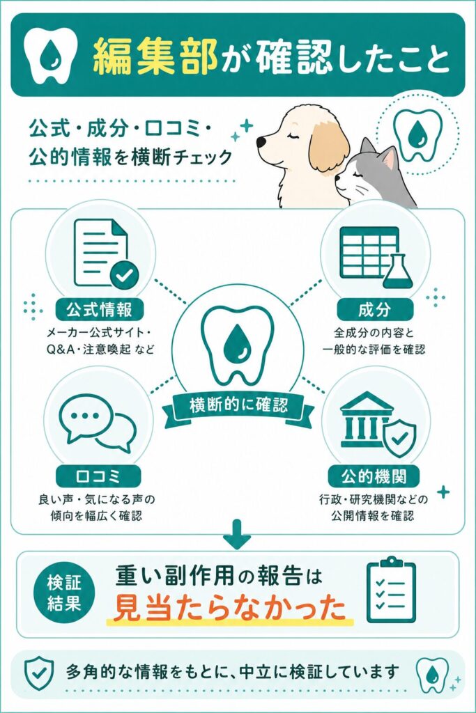 編集部が複数の情報源で検証したことを示す図