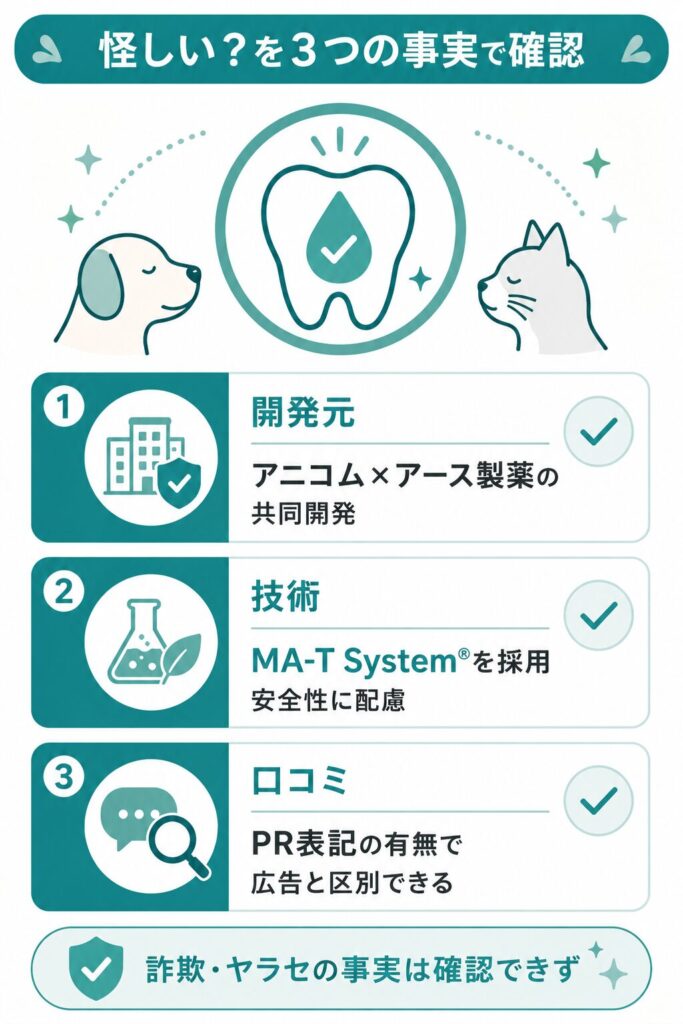 クリスタルジョイが怪しいかを3つの事実で確認する図解