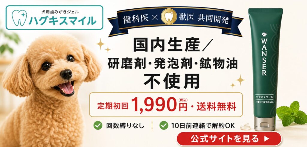 ハグキスマイル 国内生産 バナー